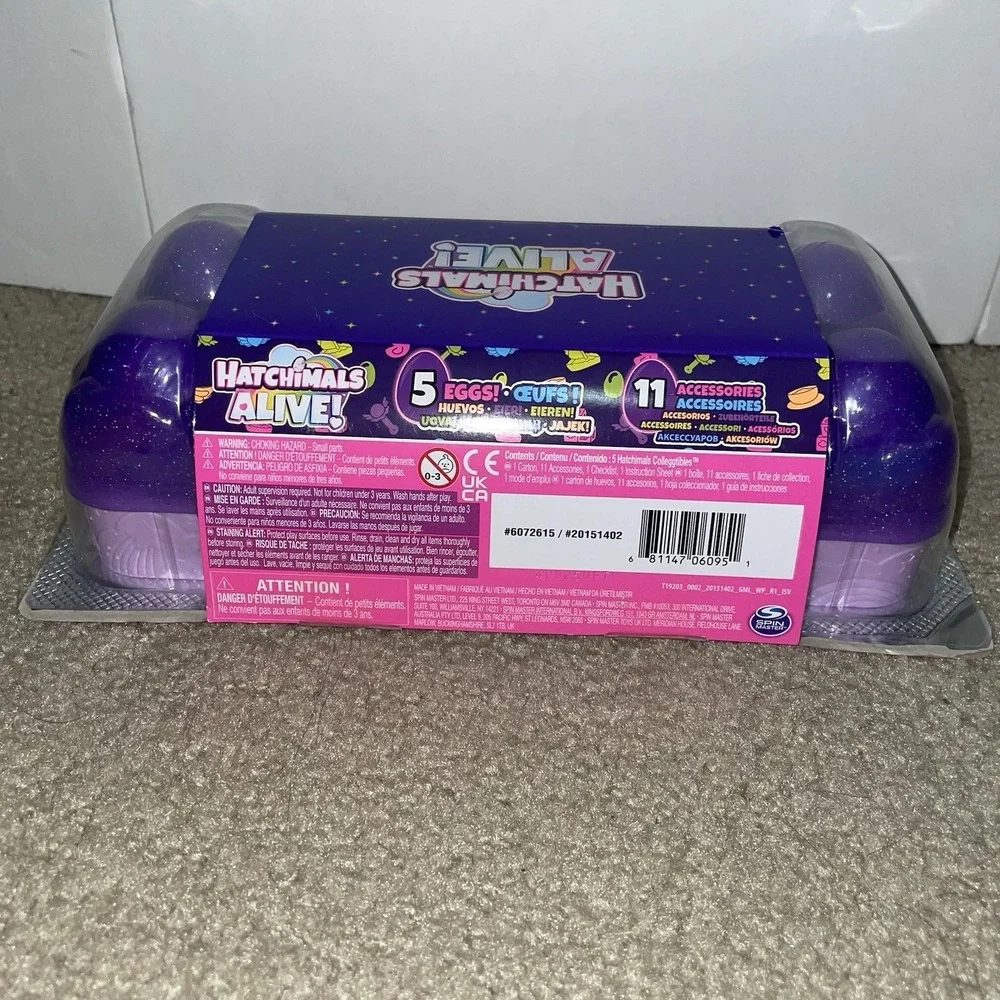 Hatchimals Alive Neon Rainbow Carton 5 Eggs 11 Accessories Color Hatch
